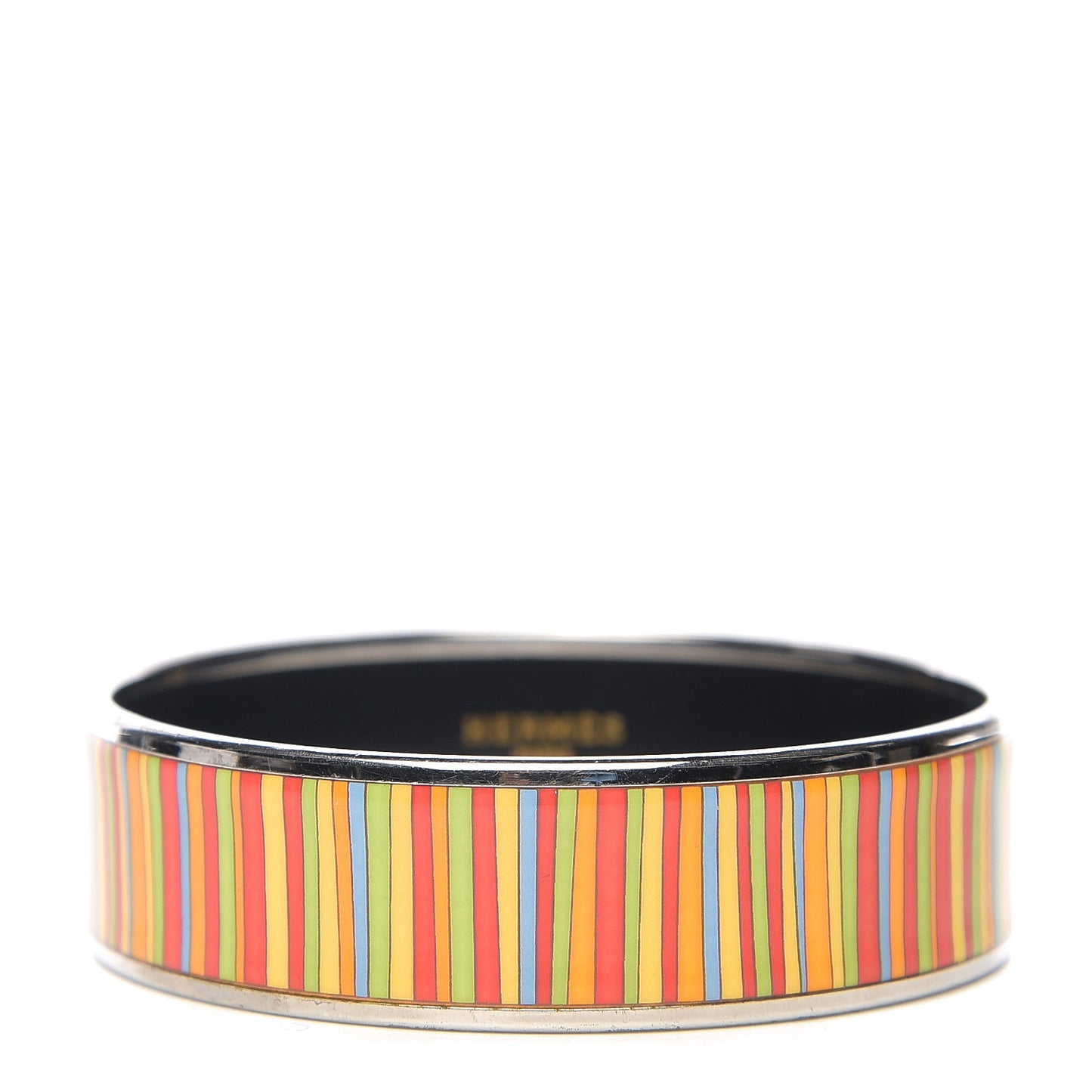Enamel Printed Stripes Wide Bracelet 70