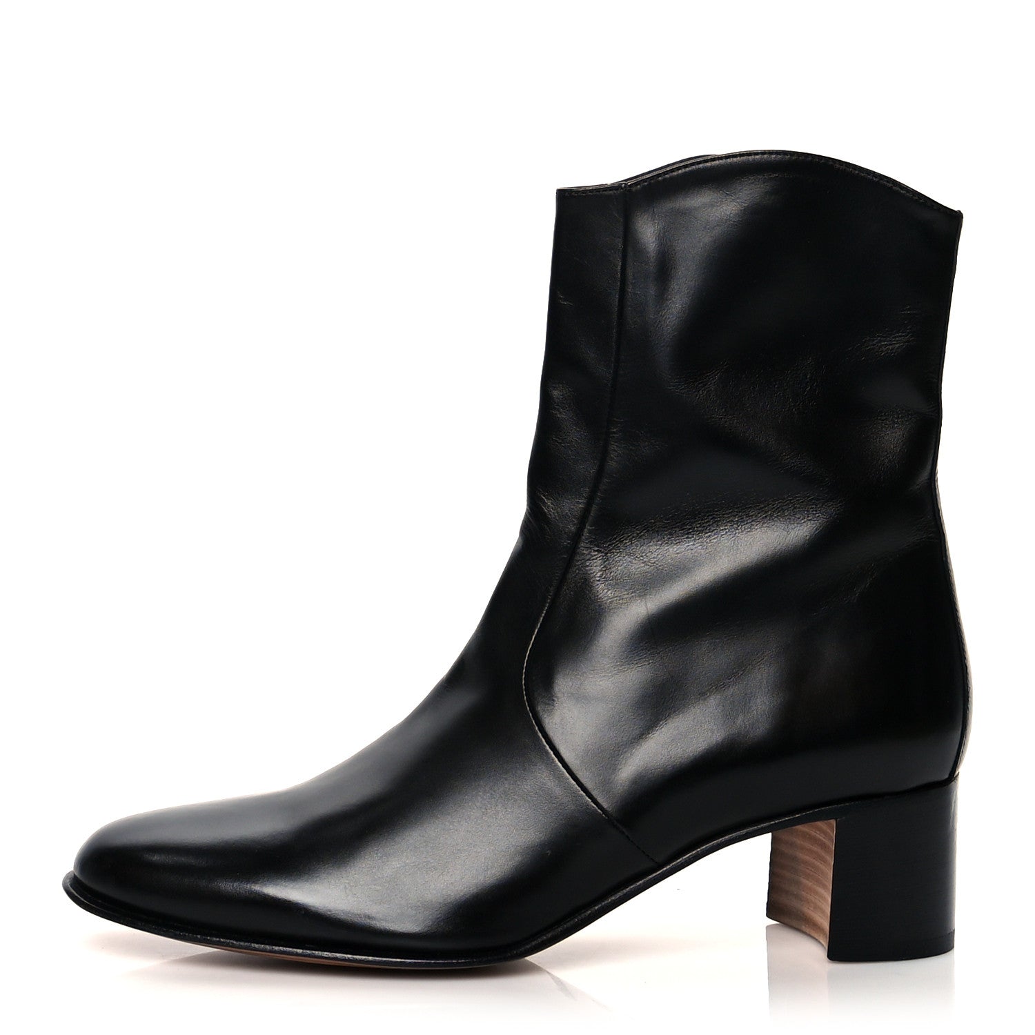 Hermes Calfskin Ankle Boots 38 Black 1 of 9