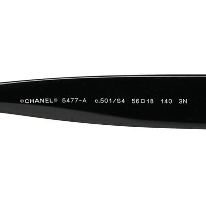 Chanel Acetate Enamel Heart Butterfly Sunglasses 5477-A Black 5 of 7