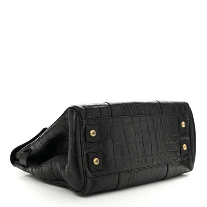 Mulberry Calfskin Crocodile Embossed Bayswater Black 4 of 10