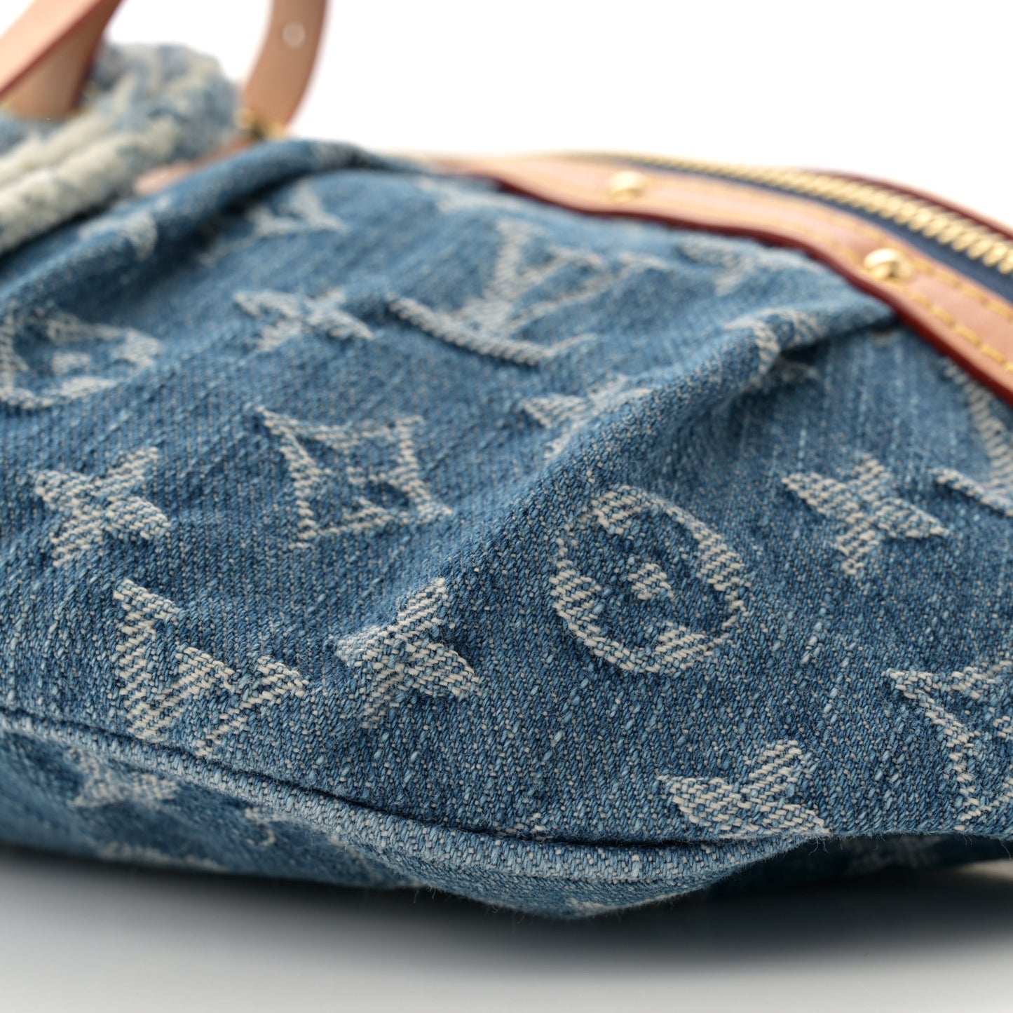 Monogram Denim High Rise Bumbag Blue