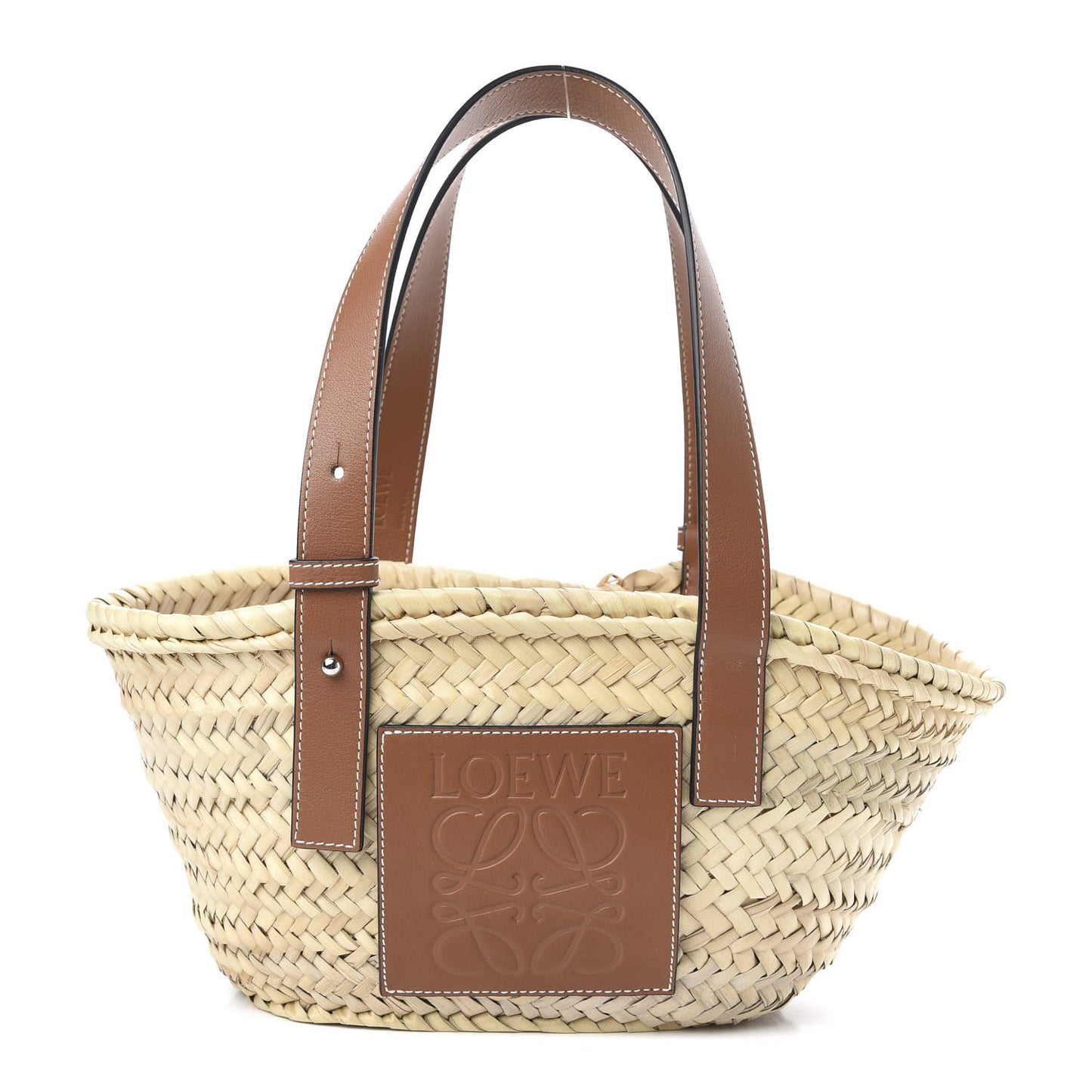 Raffia Small Basket Tote Bag Natural Tan