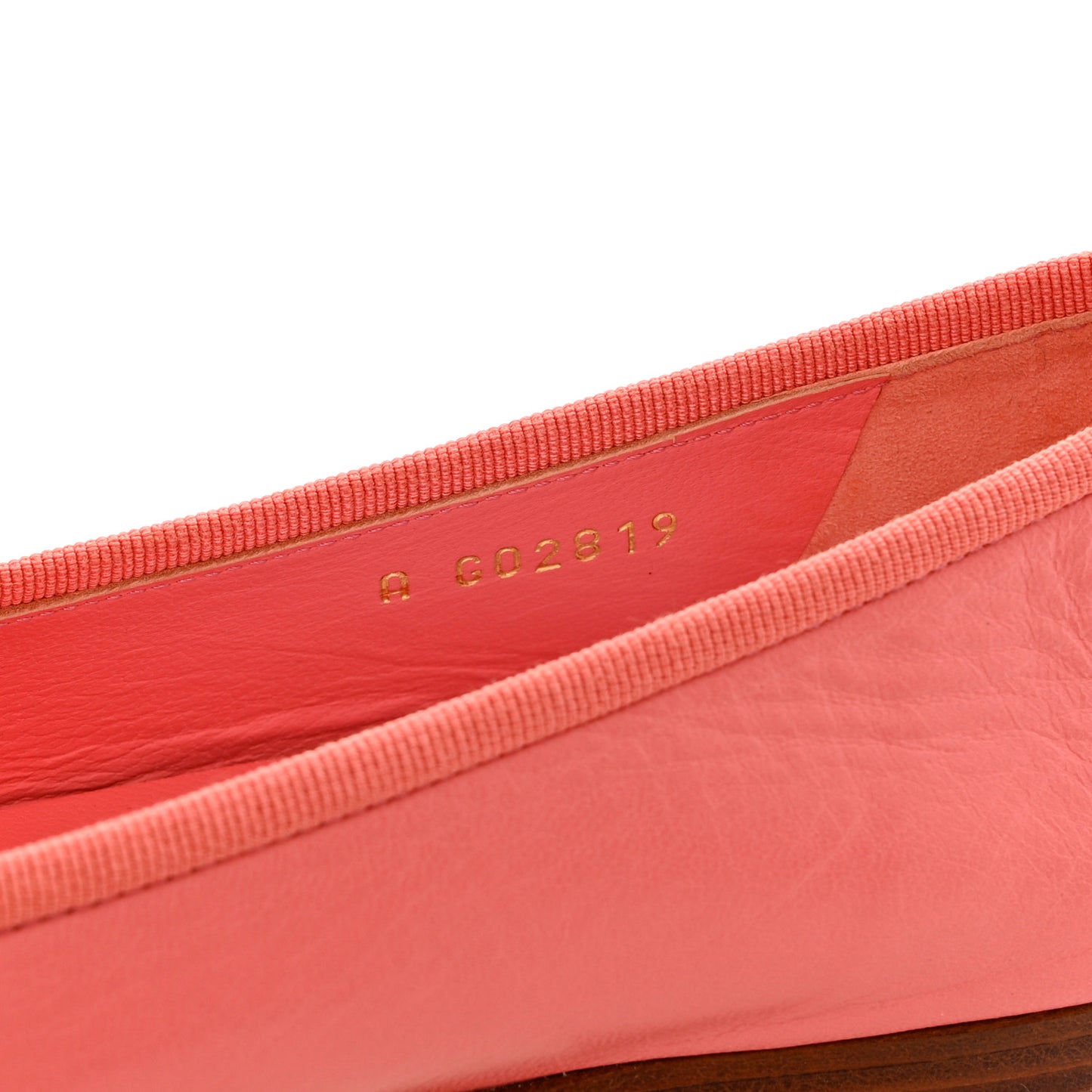 Goatskin Cap Toe CC Ballerina Flats 37 Pink