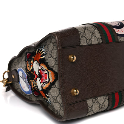 Gucci Soft GG Supreme Monogram Courrier Medium Duffle Bag Beige New Acero Multicolor 9 of 24