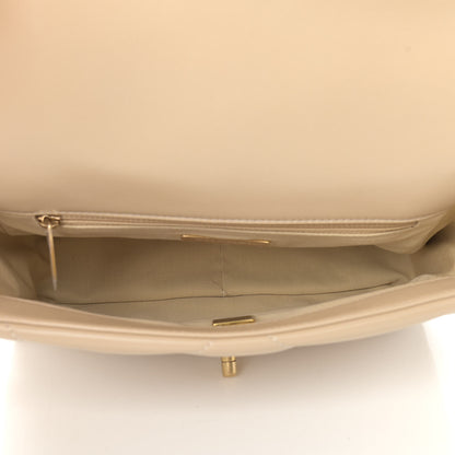 Chanel Lambskin Quilted Medium Chanel 19 Flap Light Beige 4 of 8