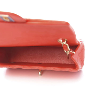 Chanel Lambskin Quilted Mini Rectangular Flap Red 5 of 10