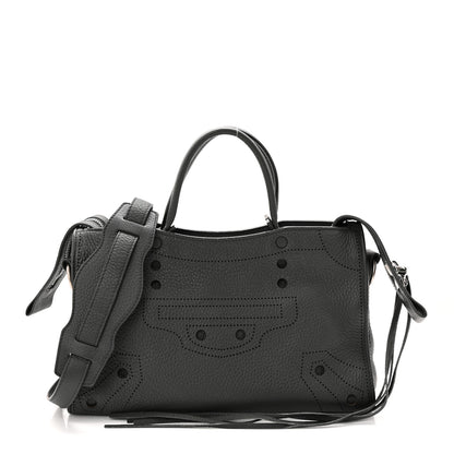 Balenciaga Veau Soyeux Perforated Blackout Hardware S City Gris Fossile 1 of 12