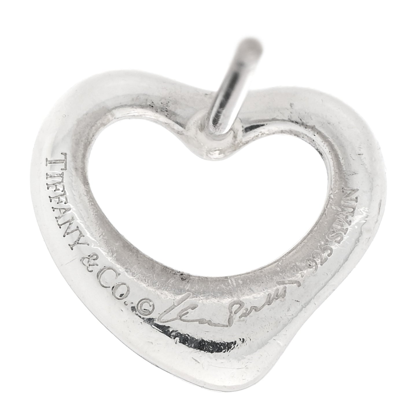 Sterling Silver Elsa Peretti 11mm Open Heart Earrings