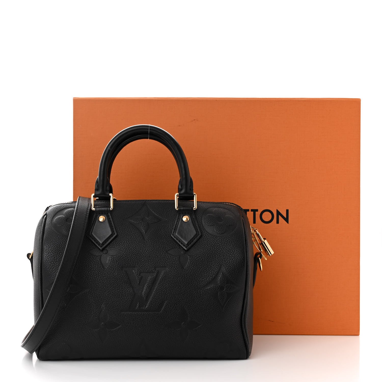 Louis Vuitton Empreinte Monogram Giant Speedy Bandouliere 25 Black 11 of 11