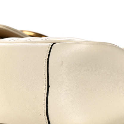 Gucci Calfskin Matelasse Small GG Marmont Shoulder Bag White 13 of 19