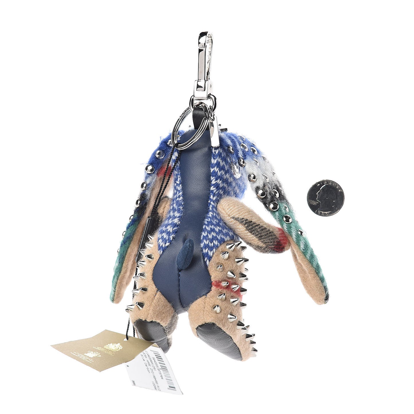 Cashmere Studded Vera The Hare Bag Charm Blue