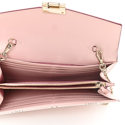 MCM Visetos Large Patricia Wallet On Chain Block Pink 7 of 11