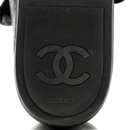 Chanel Crumpled Calfskin Womens CC Bow Sneakers 37 Black 8 of 13