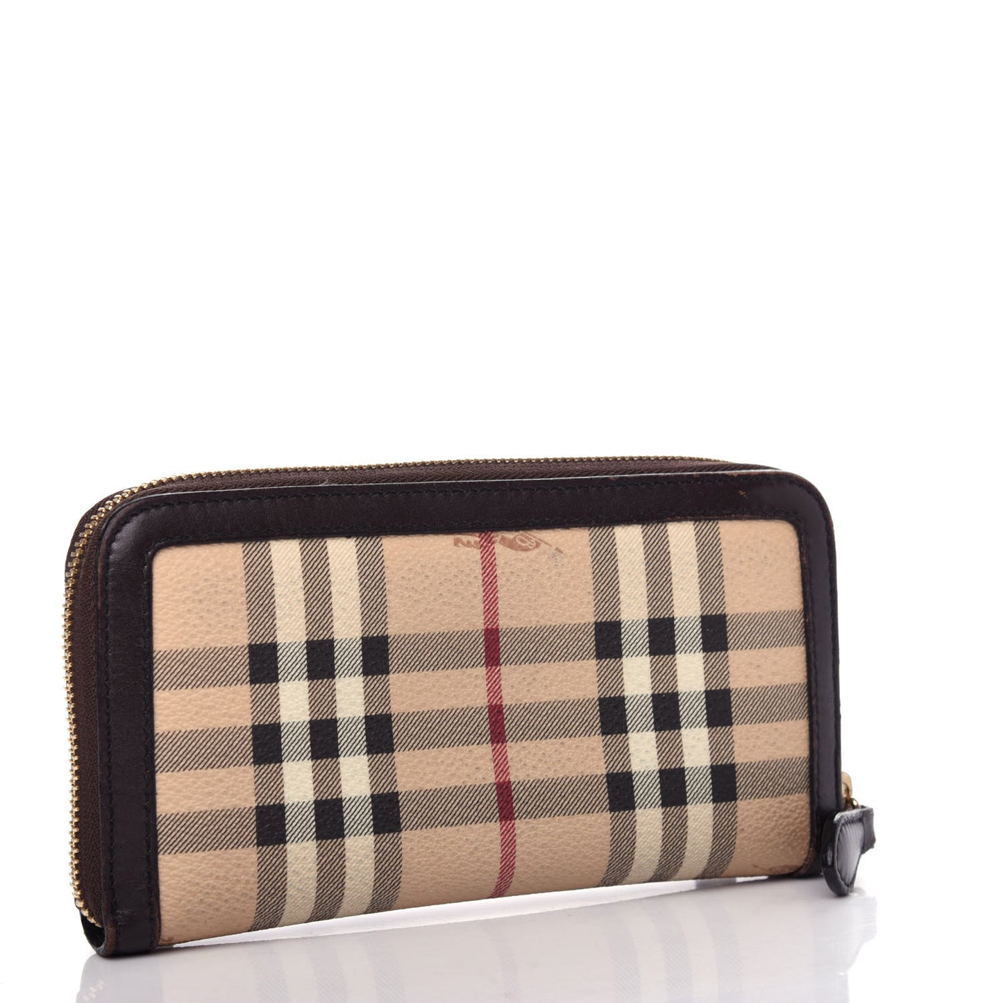 Haymarket Check Large Ziggy Zip Around Wallet Chocolate