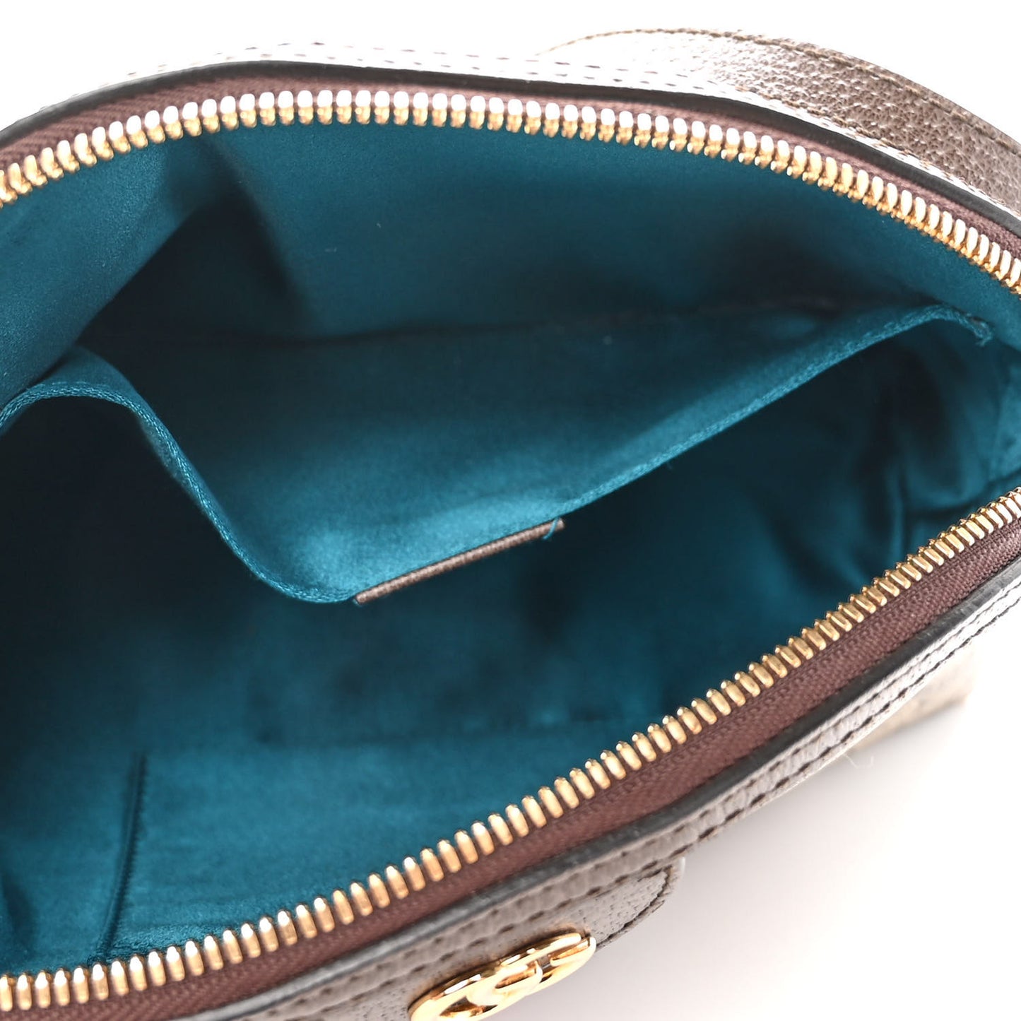 GG Supreme Monogram Textured Dollar Calfskin Web Small Ophidia Dome Shoulder Bag Beige Ebony New Acero