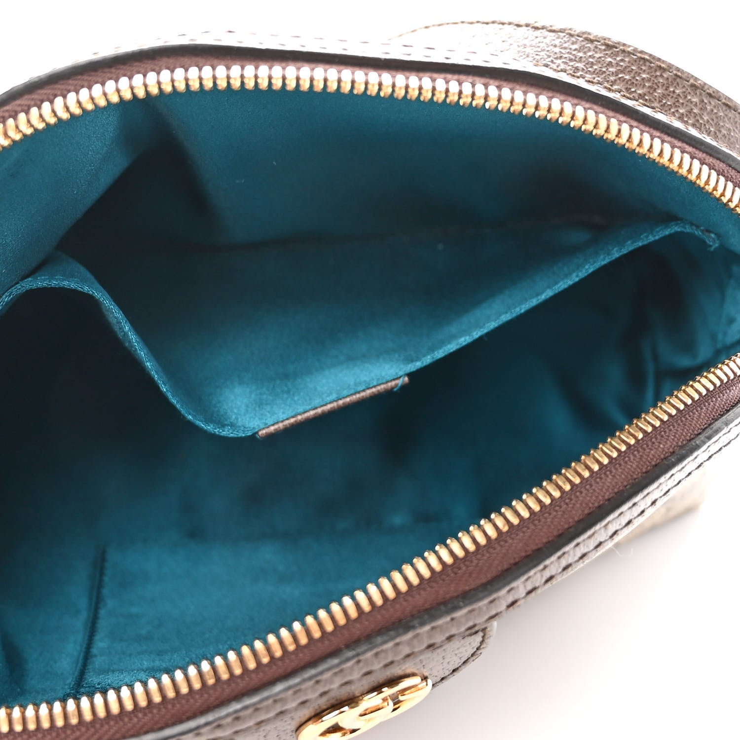 Gucci GG Supreme Monogram Textured Dollar Calfskin Web Small Ophidia Dome Shoulder Bag Beige Ebony New Acero 5 of 10