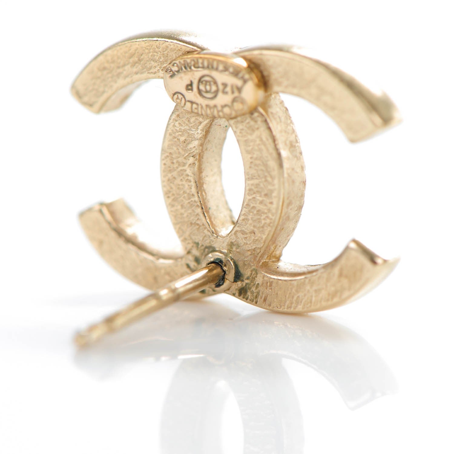 Chanel Crystal CC Earrings Gold 6 of 8