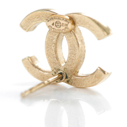 Chanel Crystal CC Earrings Gold 6 of 8