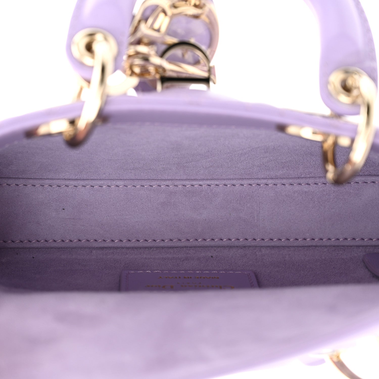 Christian Dior Lambskin Cannage Micro Lady D-Joy Light Purple