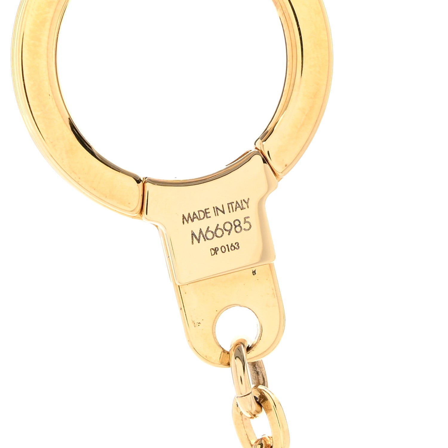 Louis Vuitton Enamel Iconic Speedy Bag Charm Chain Gold 4 of 5
