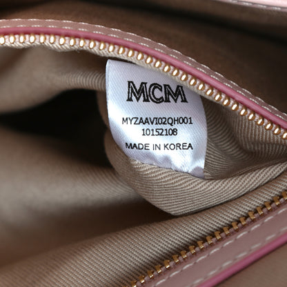 MCM Visetos Medium Crossbody Pouch Soft Pink 7 of 10