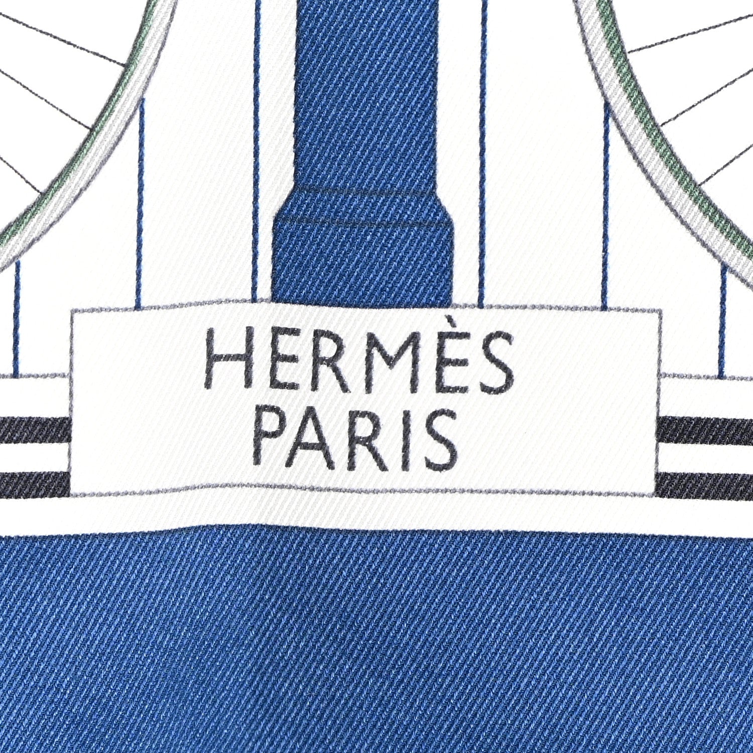 Hermes Silk Vintage Les Becanes Scarf 70 Marine Clair White 2 of 5