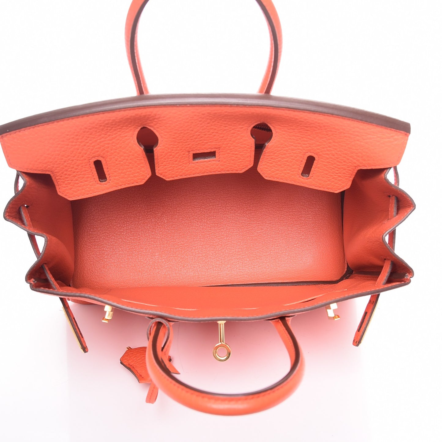 Taurillon Clemence Birkin 25 Orange Poppy