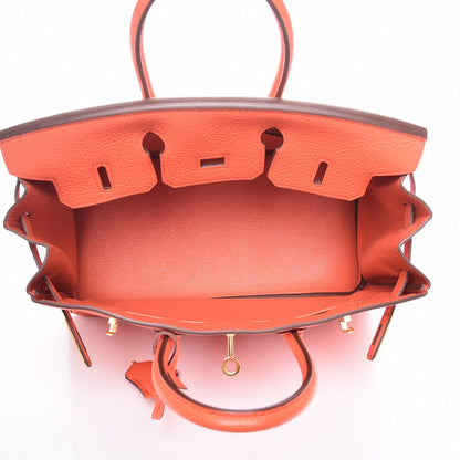 Hermes Taurillon Clemence Birkin 25 Orange Poppy 7 of 25