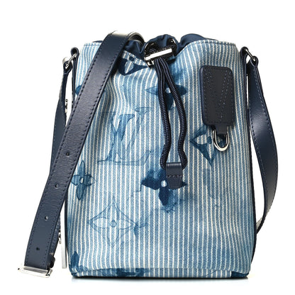 Louis Vuitton Hickory Stripes Denim Monogram Watercolor Sac Marin BB Blue 1 of 4