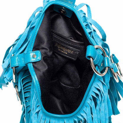 Saint Laurent Suede Boheme Fringe Hobo 8 of 8