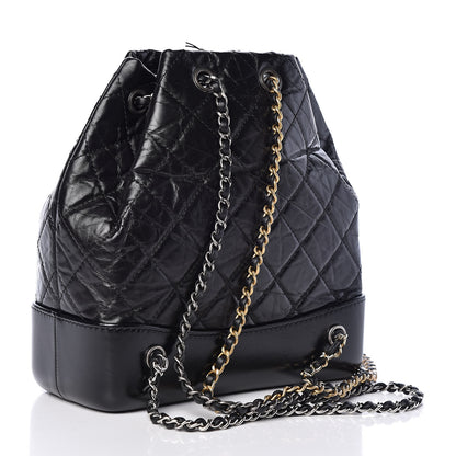 Chanel Aged Calfskin Quilted Small Gabrielle Backpack Black 3 of 10
