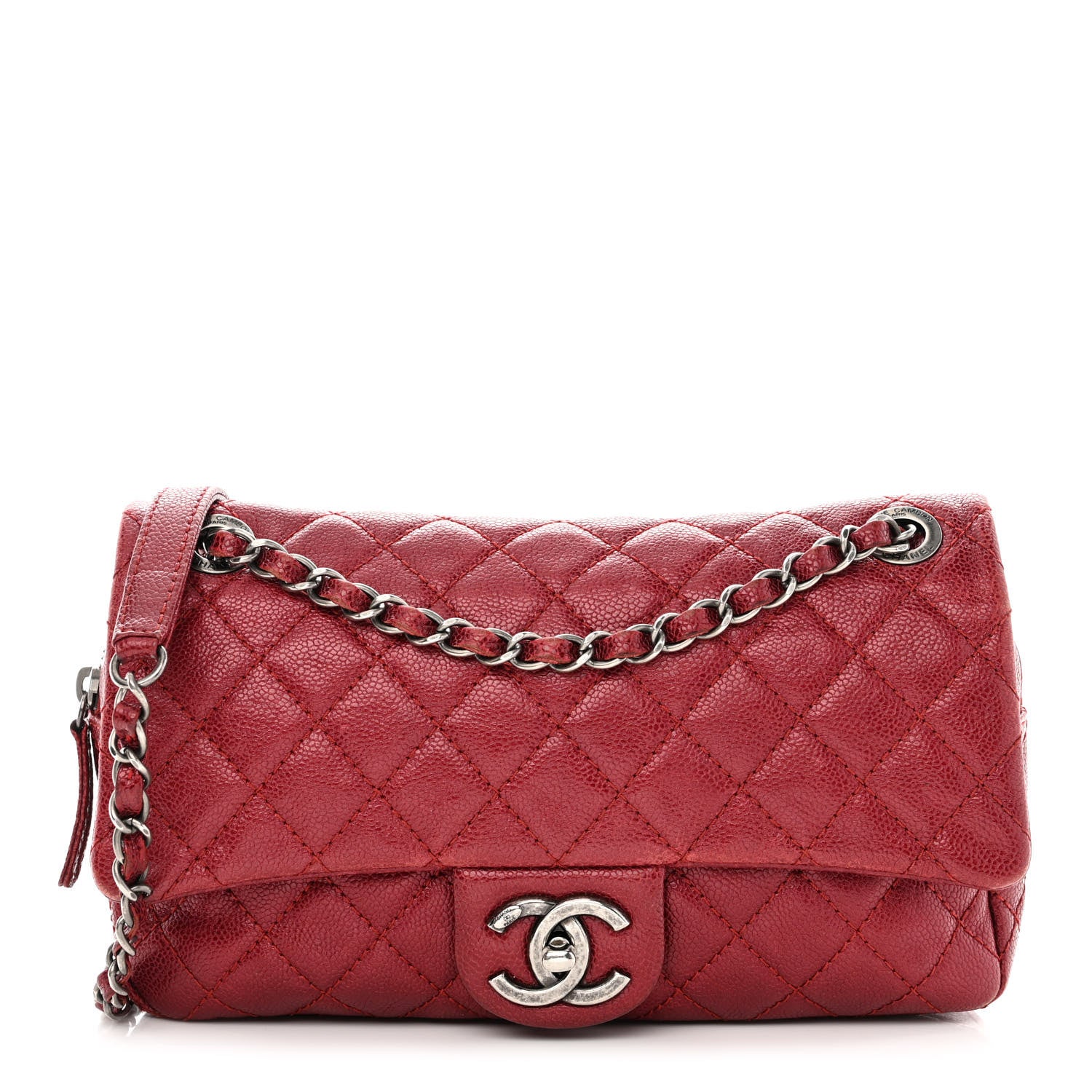 Chanel Caviar Quilted Jumbo Easy Flap Red 1 of 12