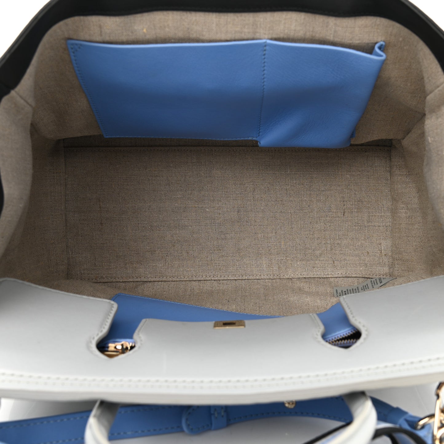 Calfskin Large Palazzo Empire Bag Blue Multicolor
