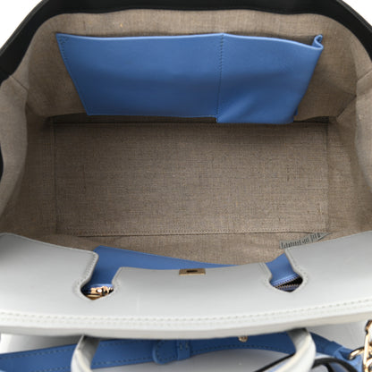 Versace Calfskin Large Palazzo Empire Bag Blue Multicolor 4 of 13
