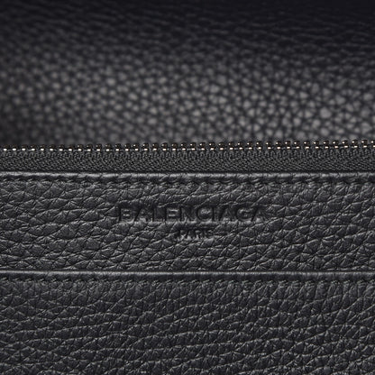 Balenciaga Grained Calfskin Classic Silver Hardware Wallet on Chain Black 6 of 7