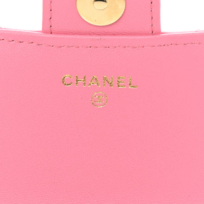 Chanel Lambskin Quilted Flap Phone Holder With Chain Pink 6 of 12