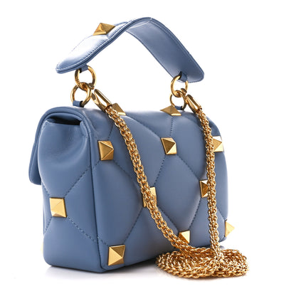 Valentino Garavani Nappa Medium Roman Stud Shoulder Bag Niagara 3 of 11