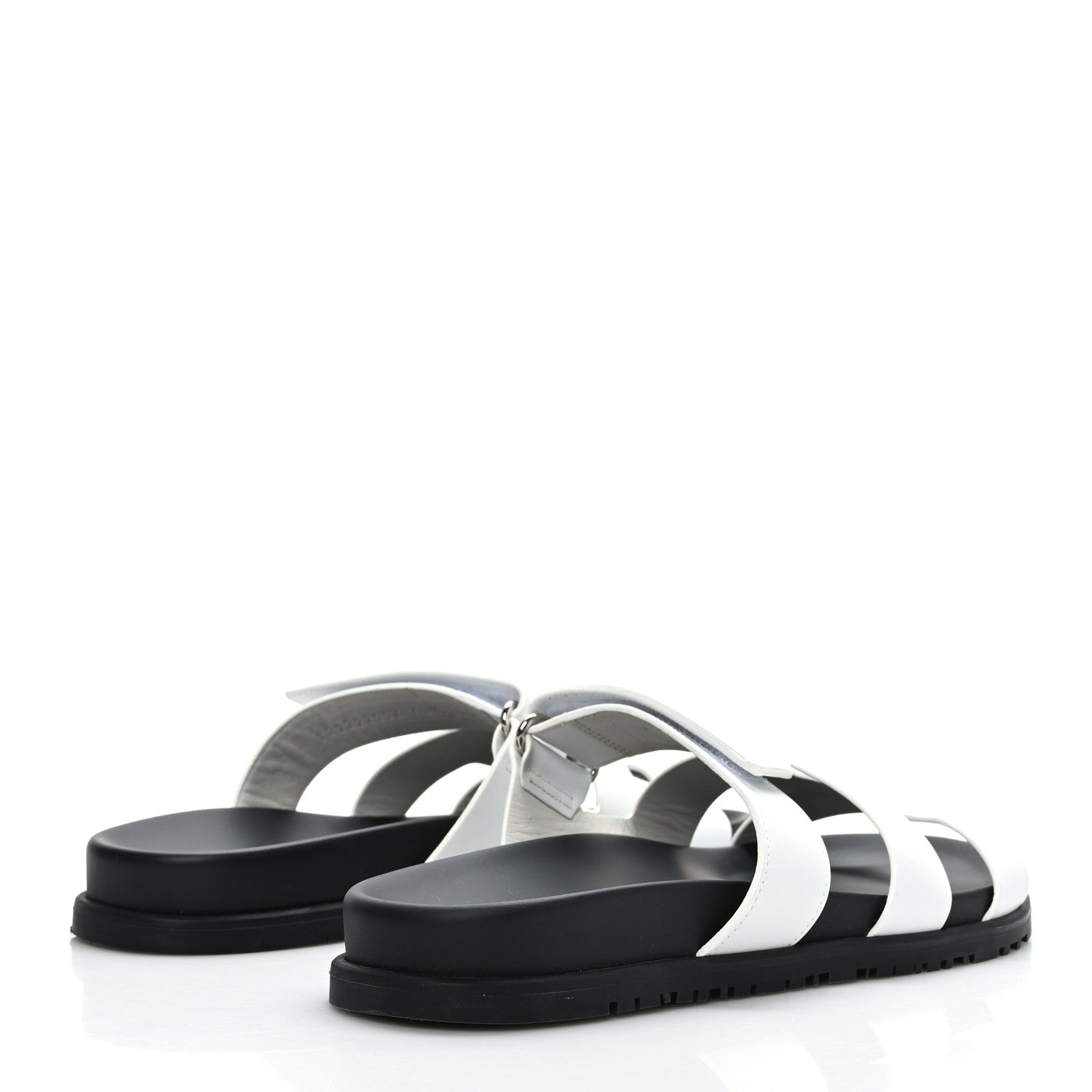 Hermes Calfskin Womens Chypre Sandals 40 White 4 of 8