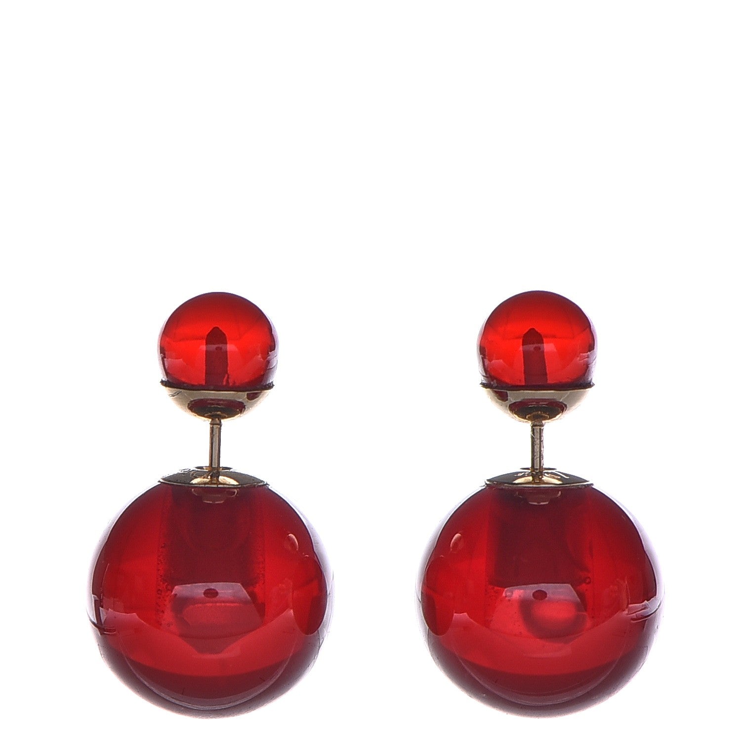 Christian Dior Mise En Dior Tribal Earrings Red 1 of 3