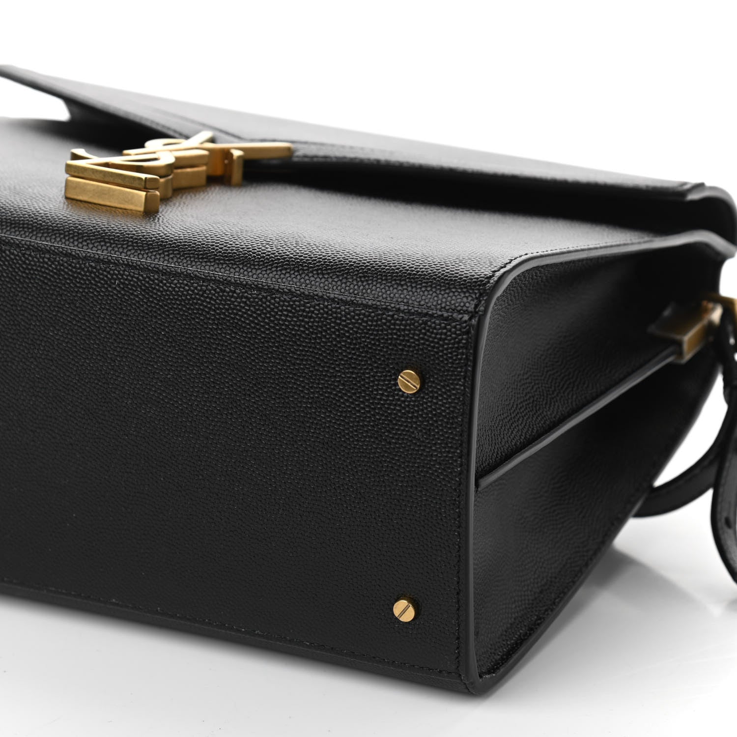 Saint Laurent Grain de Poudre Medium Classic Monogram Cassandra Top Handle Black 17 of 17