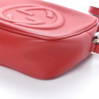 Gucci Pebbled Calfskin Small Soho Disco Bag Tabasco Red 9 of 9