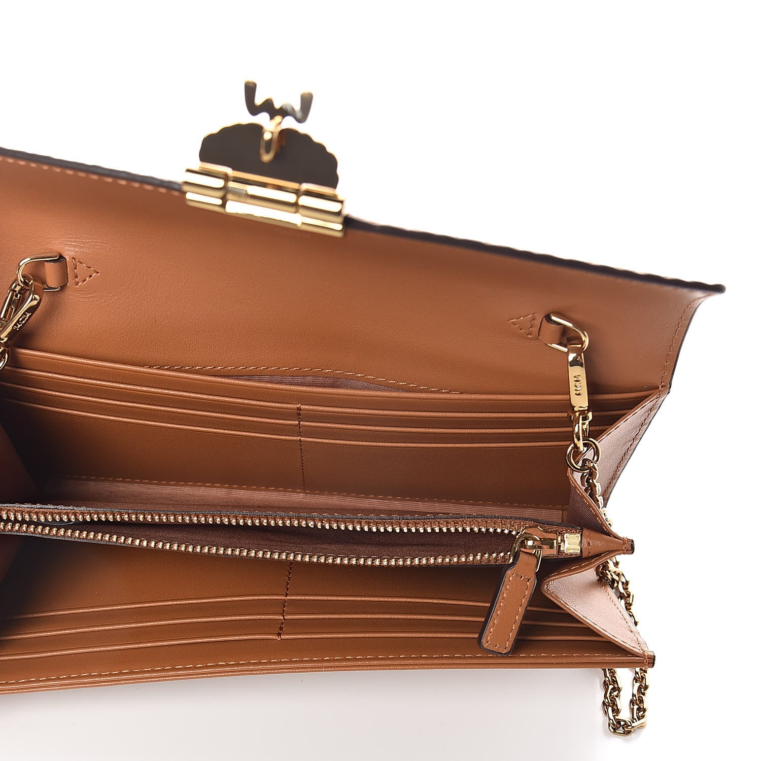 MCM Visetos Large Patricia Wallet On Chain Cognac 5 of 7