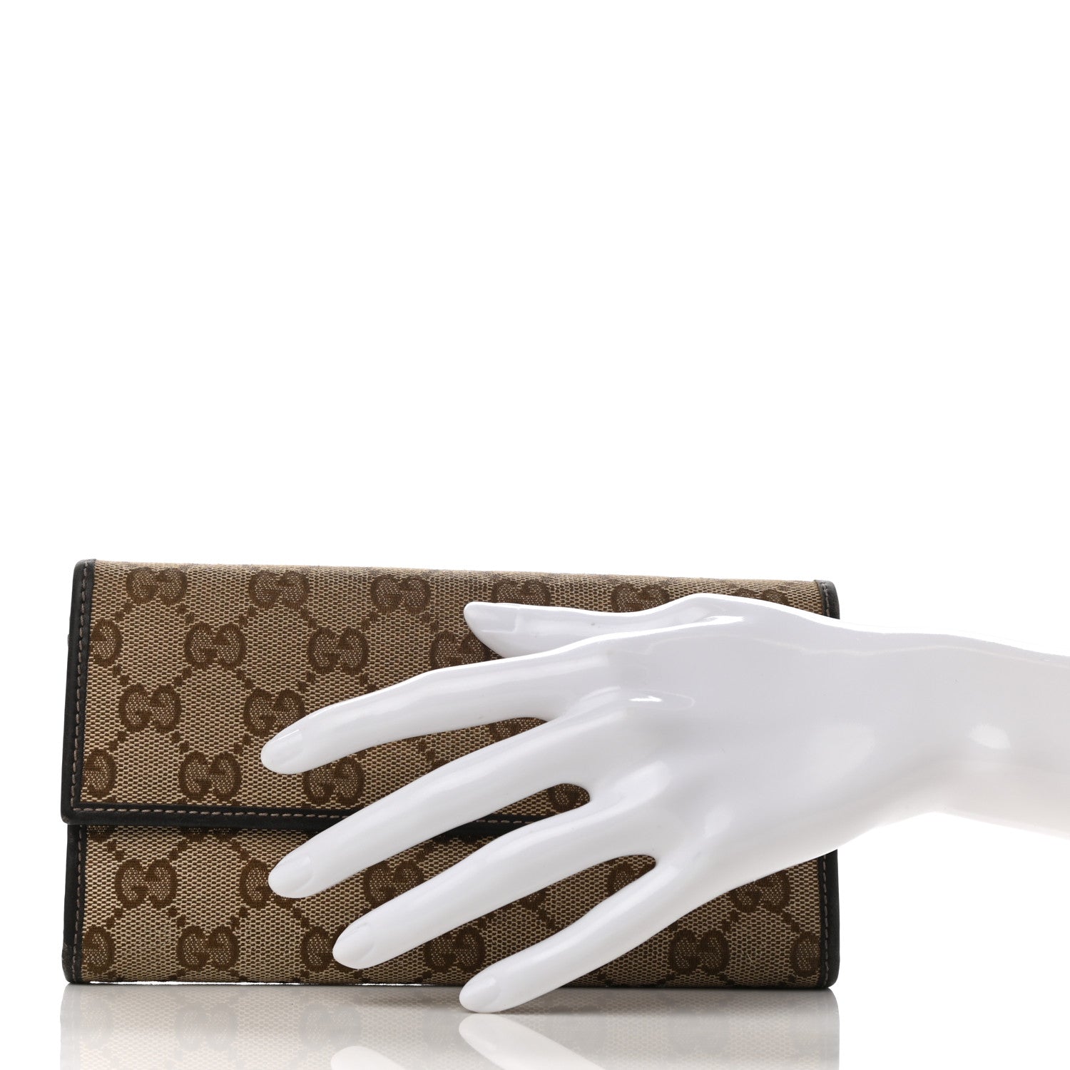 Gucci Monogram Lovely Heart Continental Wallet Brown 2 of 7