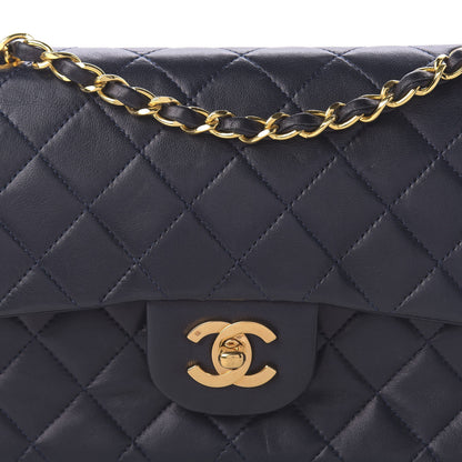 Chanel Lambskin Quilted Small Double Flap Navy 10 of 10