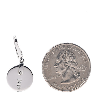 Bulgari 18K White Gold Black Onyx Optical Charm Pendant 2 of 3
