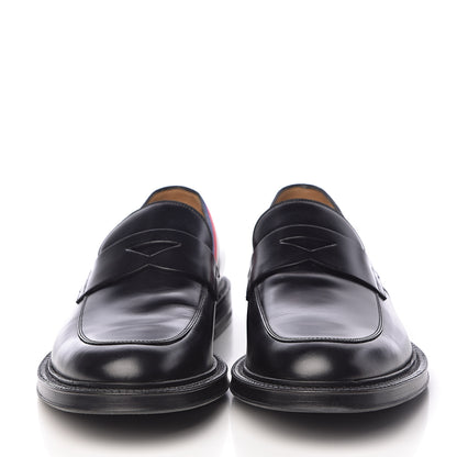 Gucci Calfskin Mens Web Sylvie Loafers 8 Black 2 of 11