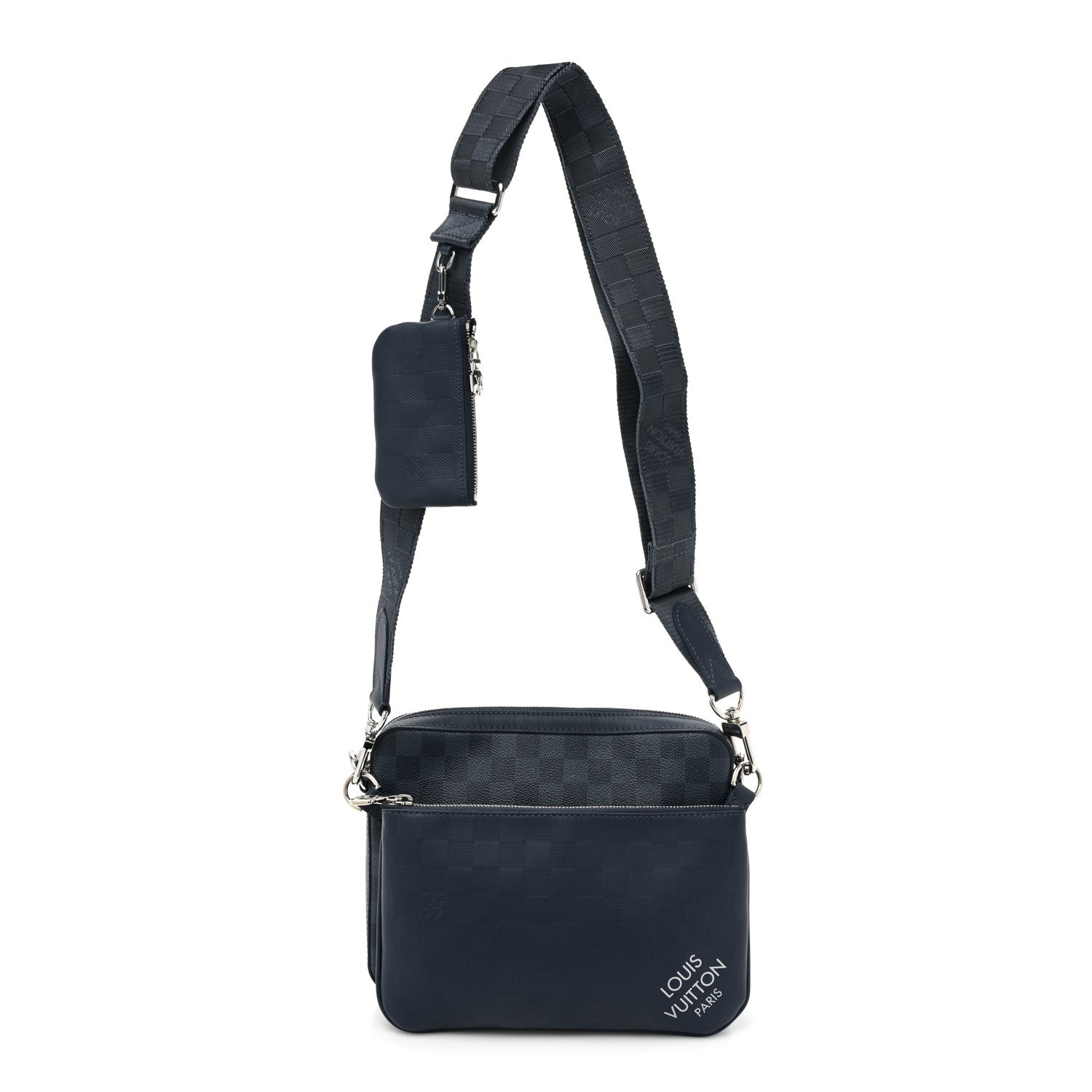 Louis Vuitton Damier Graphite Infini 3D Trio Messenger Blue 1 of 13
