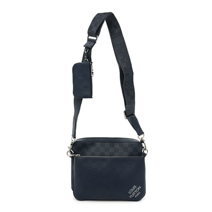 Louis Vuitton Damier Graphite Infini 3D Trio Messenger Blue 1 of 13