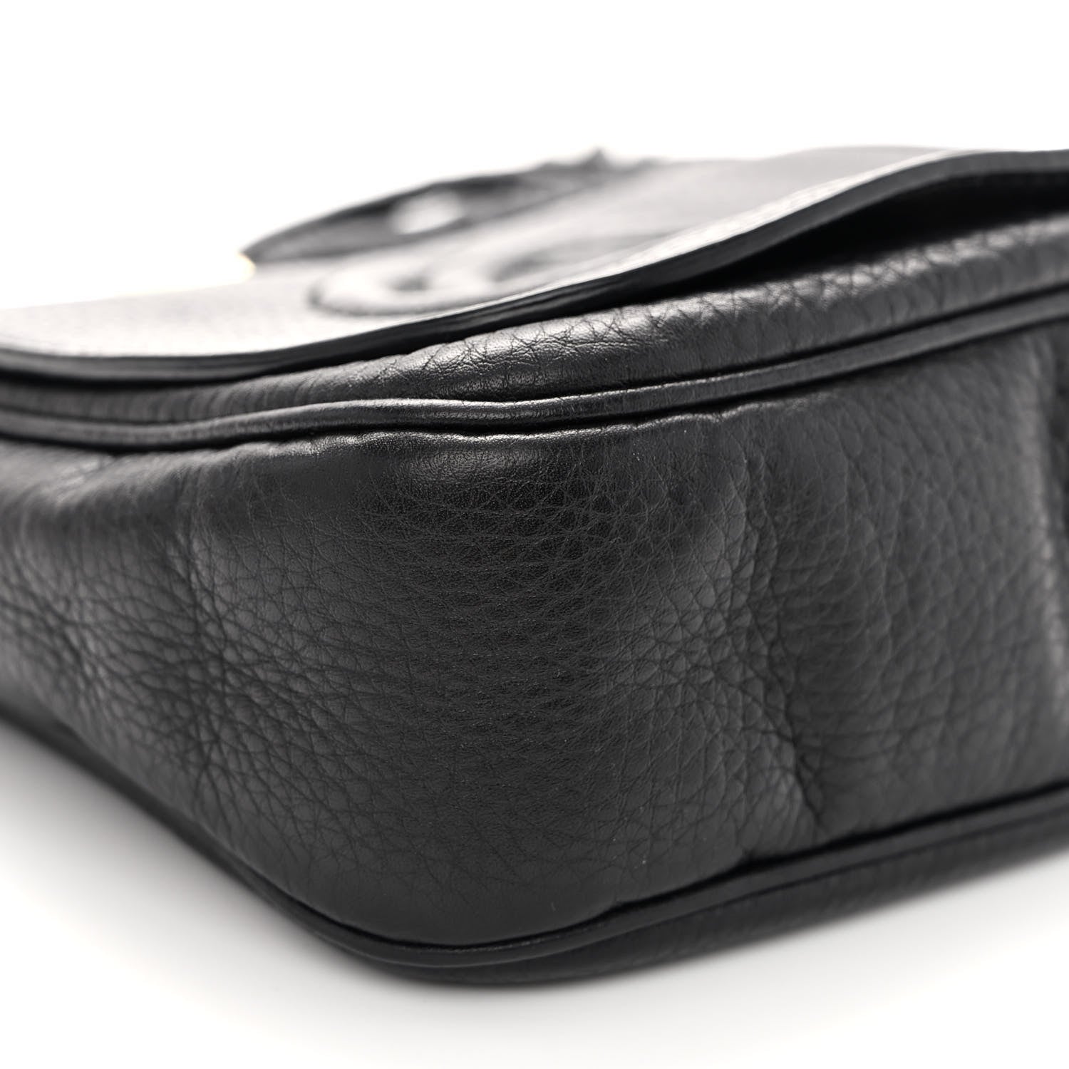 Gucci Pebbled Calfskin Small Soho Flap Crossbody Black 9 of 12