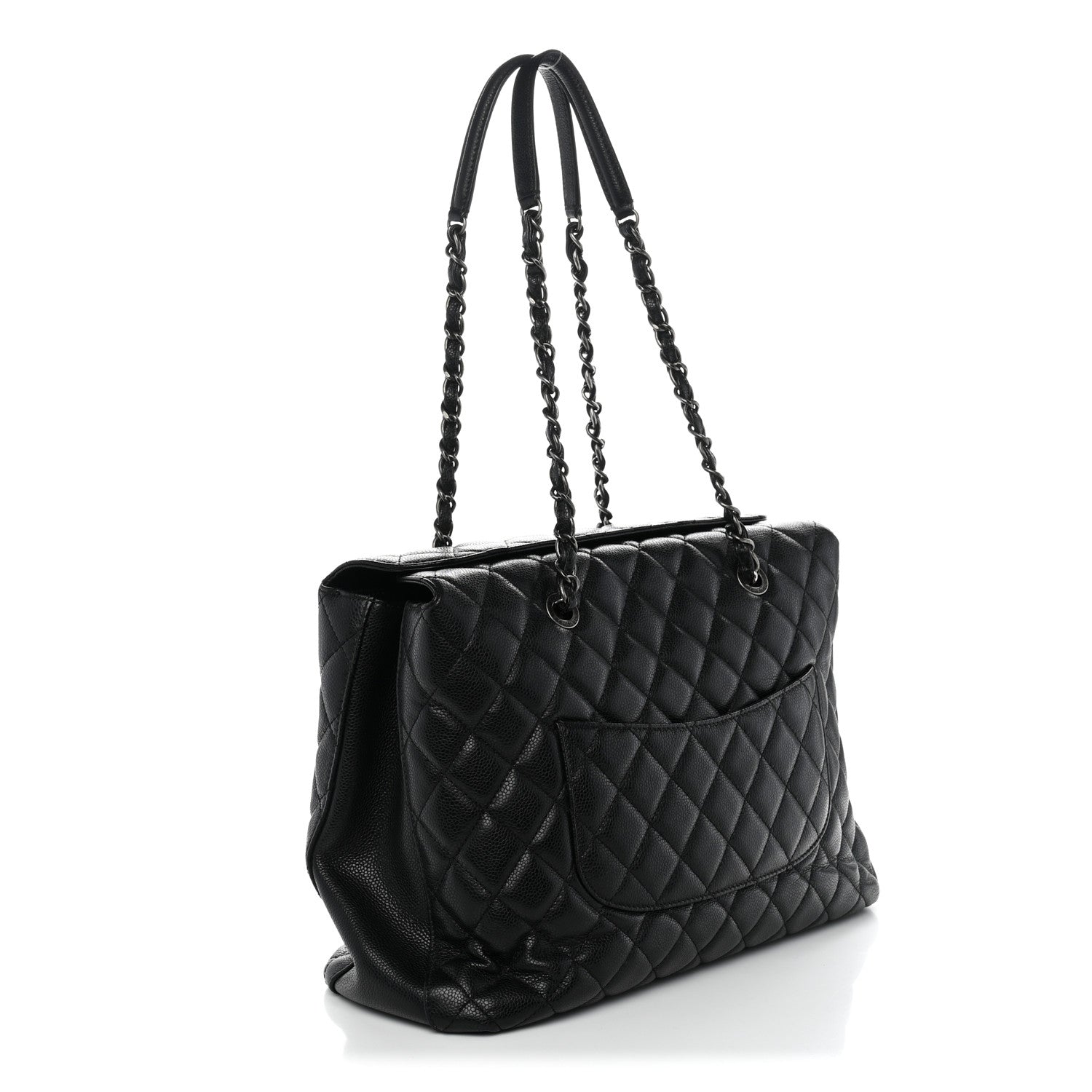 Chanel Caviar Quilted City Shopping Tote Black 3 of 13